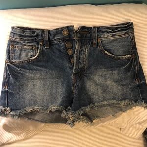 Free People denim shorts